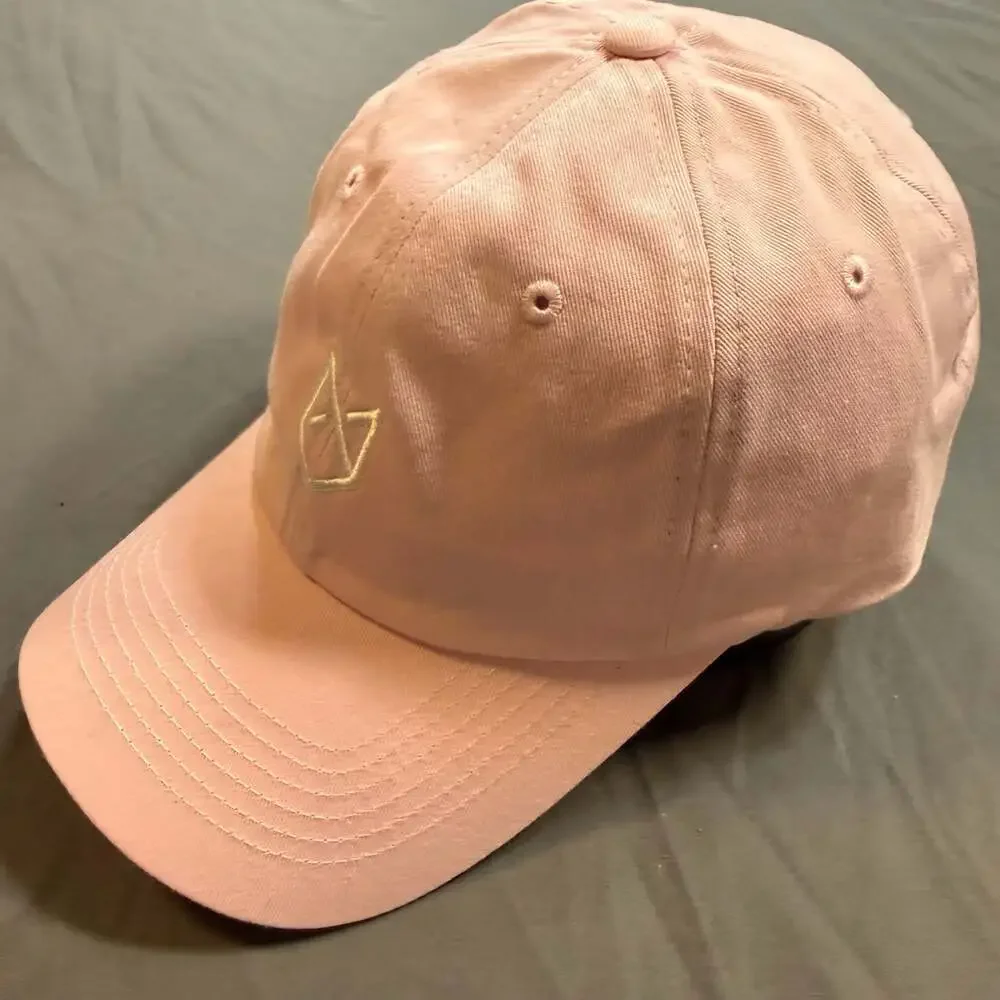 Fringe Golf Pink Dad Hat Adjustable Strapback Embroidered Logo Cotton